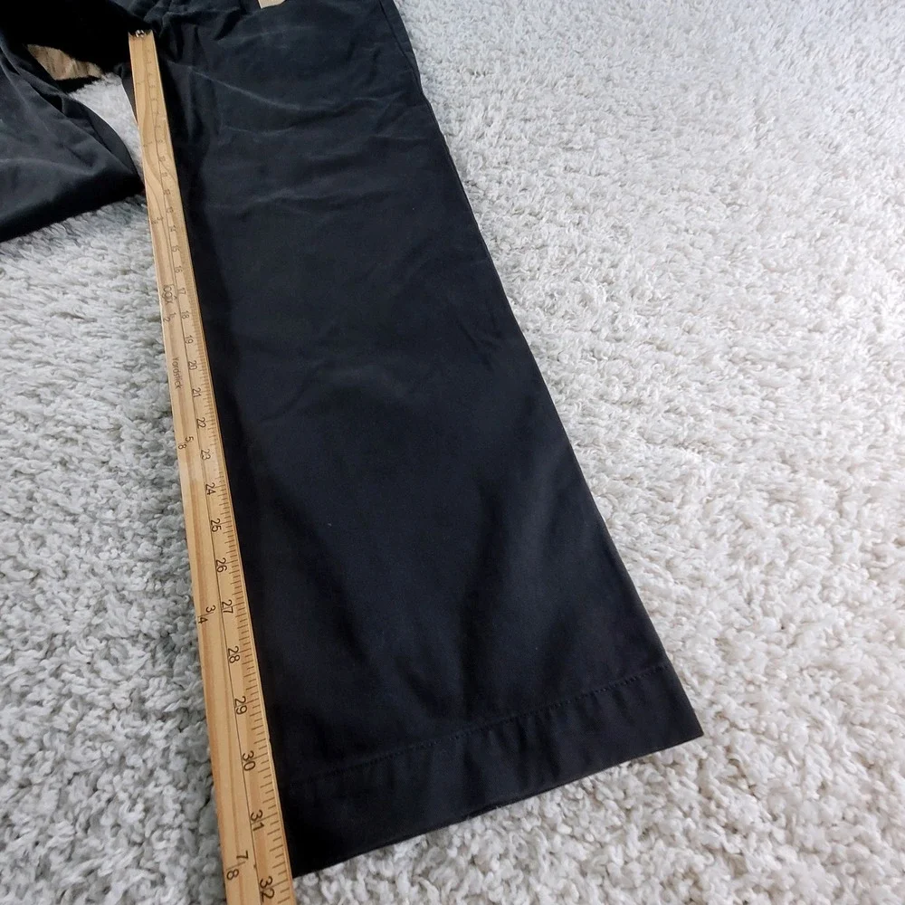 Chaps Chino Pants Mens 32x32 Black NEW True American Classic Flat Front Cotton